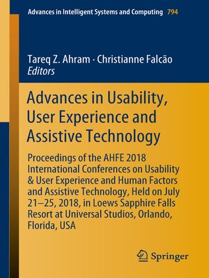 cover image of Advances in Usability, User Experience and Assistive Technology